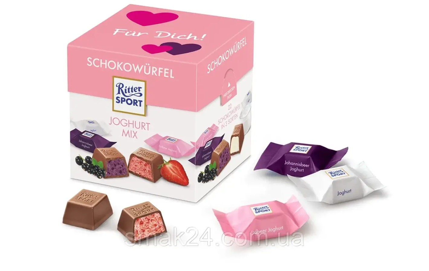 Мини-шоколад Ritter Sport 3 вкуса Schokowurfel 192 г (24шт)  Германия