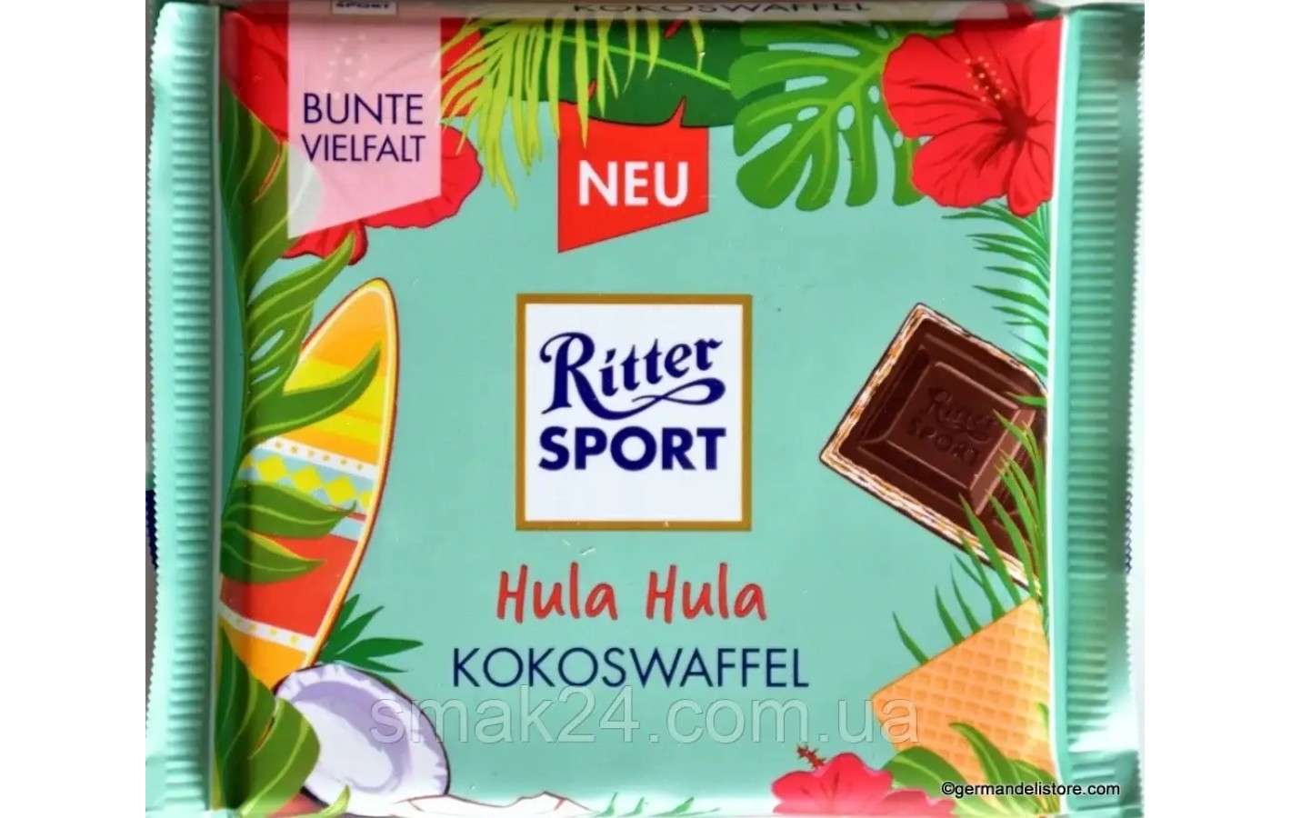 Шоколад Кокосовая вафля Ritter Sport Hula Hula Kokoswaffel 100г Германия