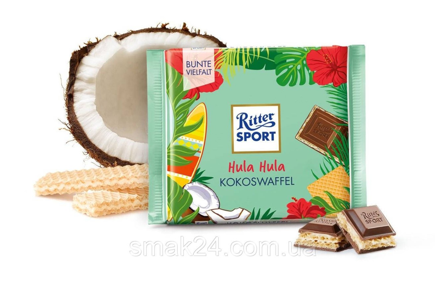 Шоколад Кокосовая вафля Ritter Sport Hula Hula Kokoswaffel 100г Германия