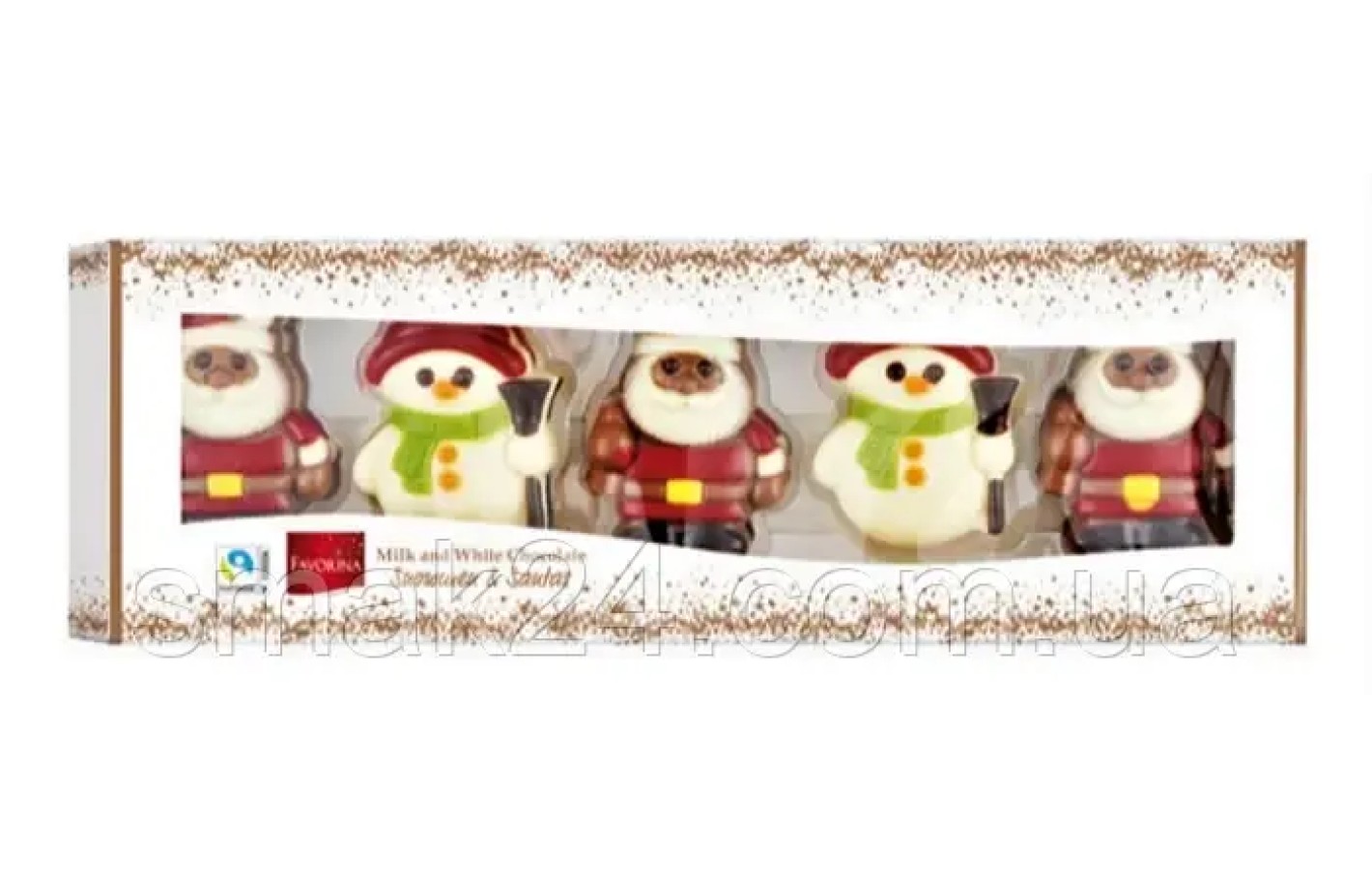 Шоколадні фігурки ручної роботи Favorina Christmas Figures 10 фігурок 150 г Німеччина