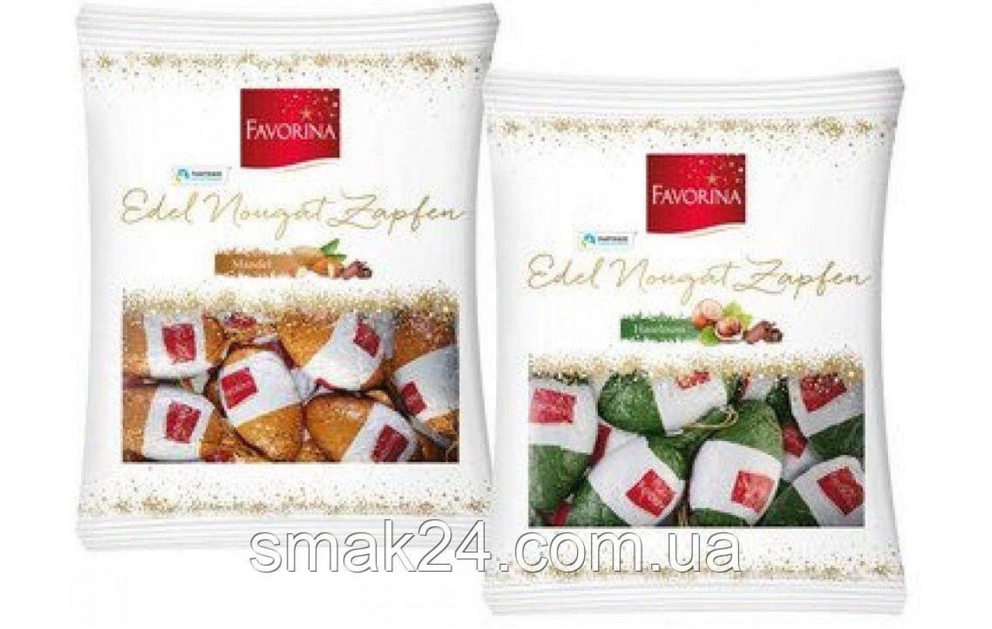 Шоколадные шишки с начинкой миндальная нуга Favorina edel nougat zapfen 150г Германия