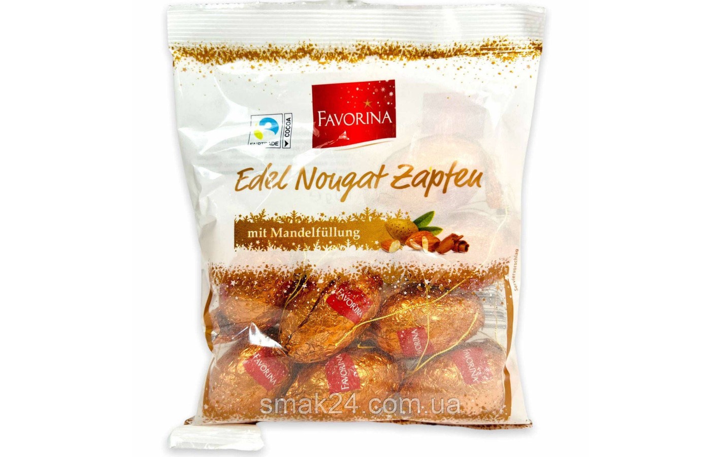 Шоколадные шишки с начинкой миндальная нуга Favorina edel nougat zapfen 150г Германия