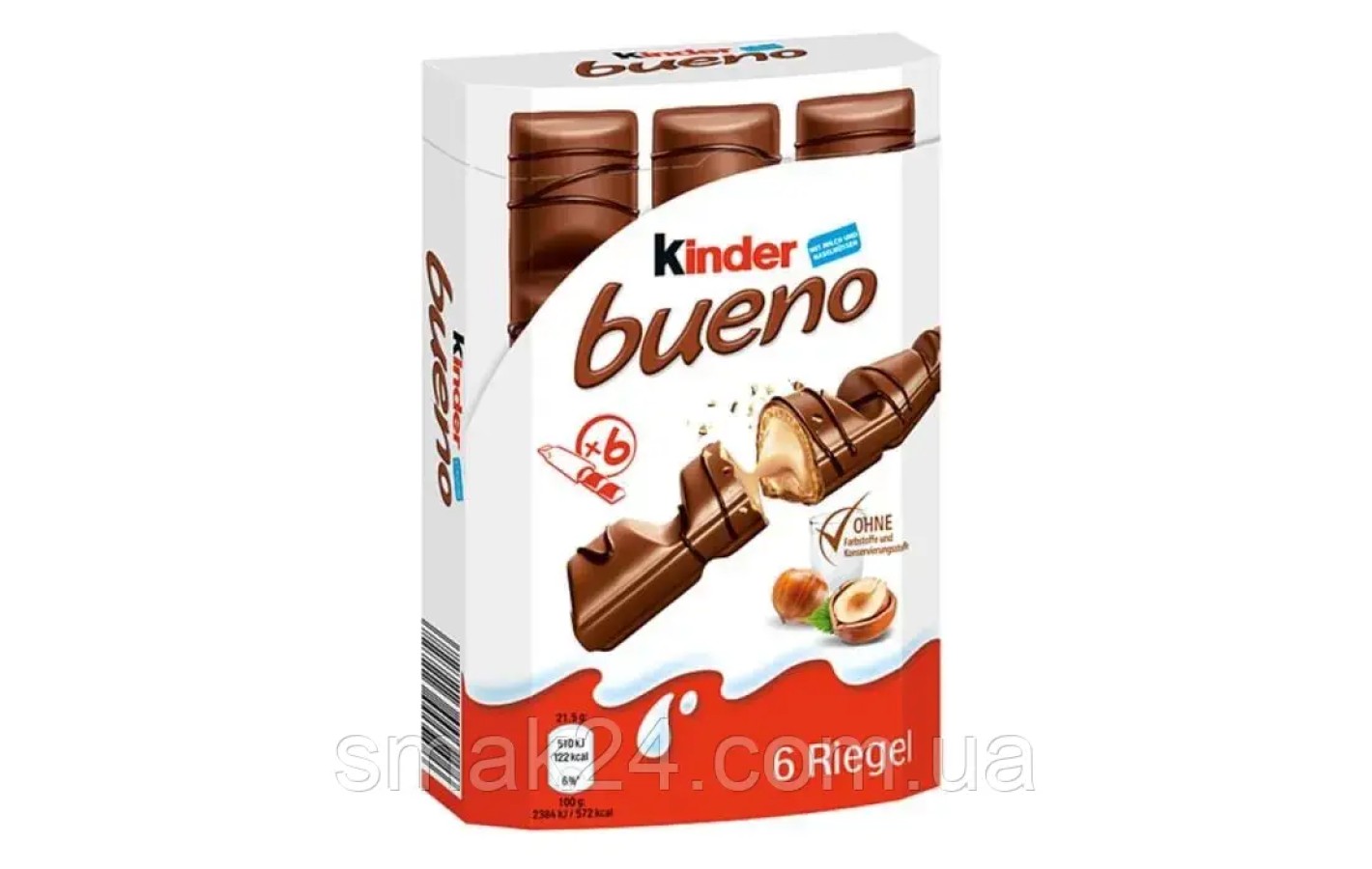 Шоколадный батончик Kinder  Bueno (6шт+2шт) 172г Германия