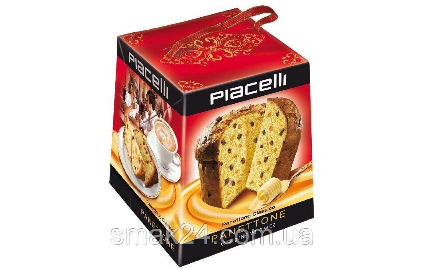 Панеттоне изюм и цукаты  Piacelli panettone classico 500г Италия