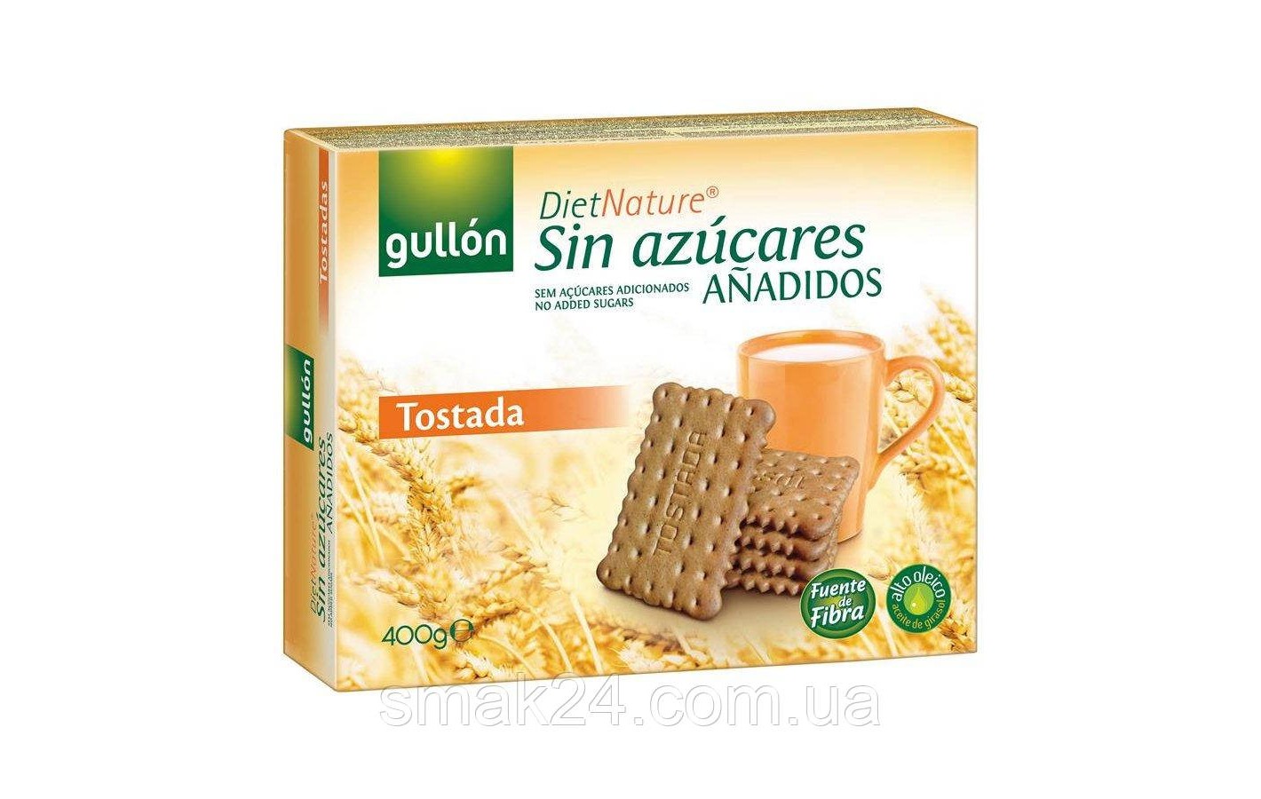 Печенье БЕЗ САХАРА  Tostada Gullon Diet Nature  Испания 400г