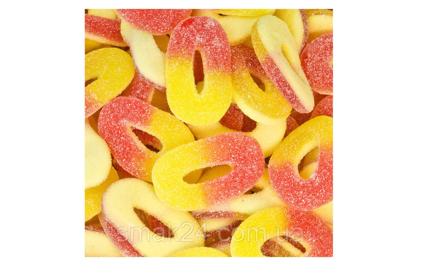 Желейные конфеты Без лактозы, Без глютена Персиковые кольца Trolli Pfirsichringe Германия 200г