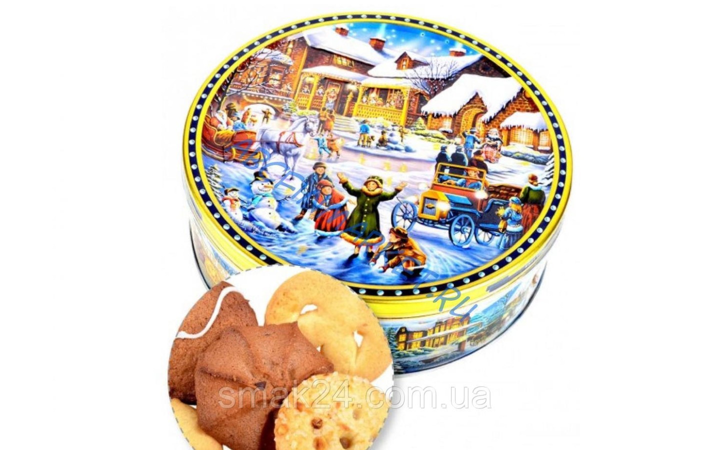 Печенье сливочное Ассорти Winter Village, в ж/б  340 г Дания