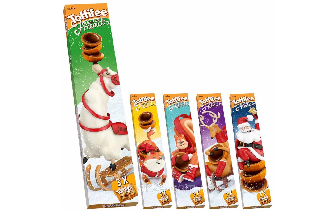 Цукерки Toffifee фундук у карамелі з кремовою нугою і шоколадом (3штх125г) 375г Німеччина