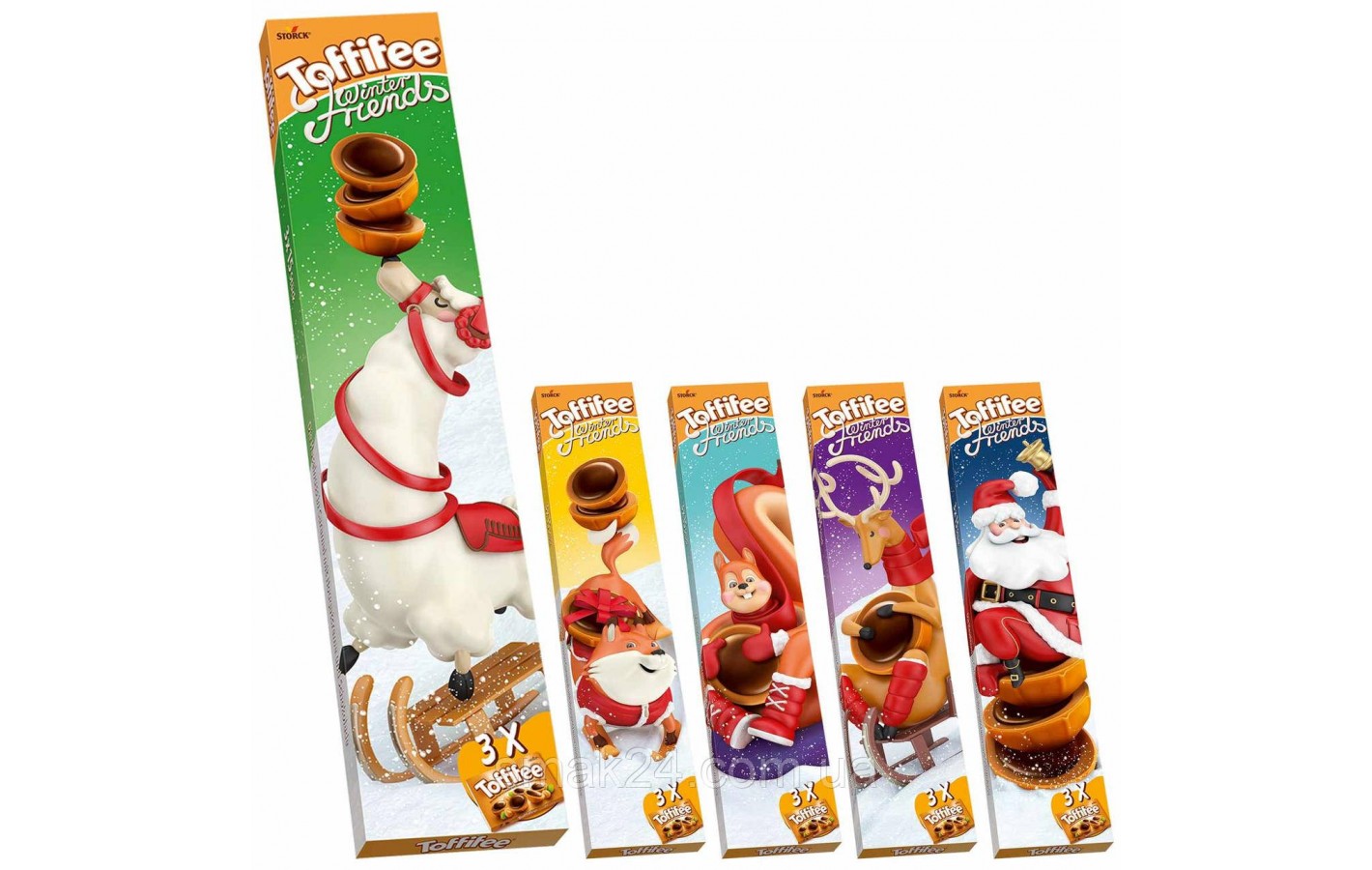 Конфеты Toffifee фундук в карамели с кремовой нугой и шоколадом (3штх125г) 375г Германия