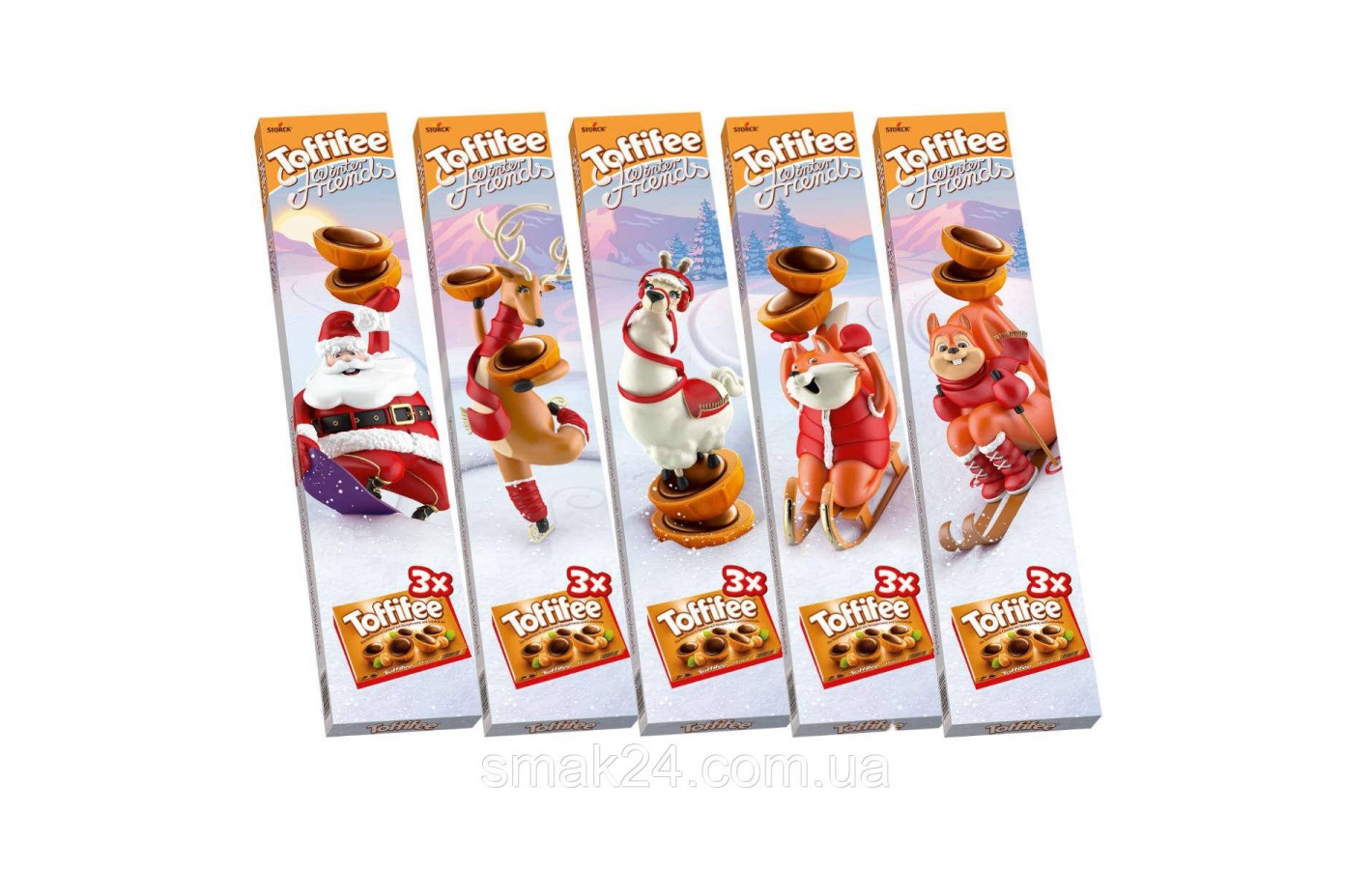 Конфеты Toffifee фундук в карамели с кремовой нугой и шоколадом (3штх125г) 375г Германия