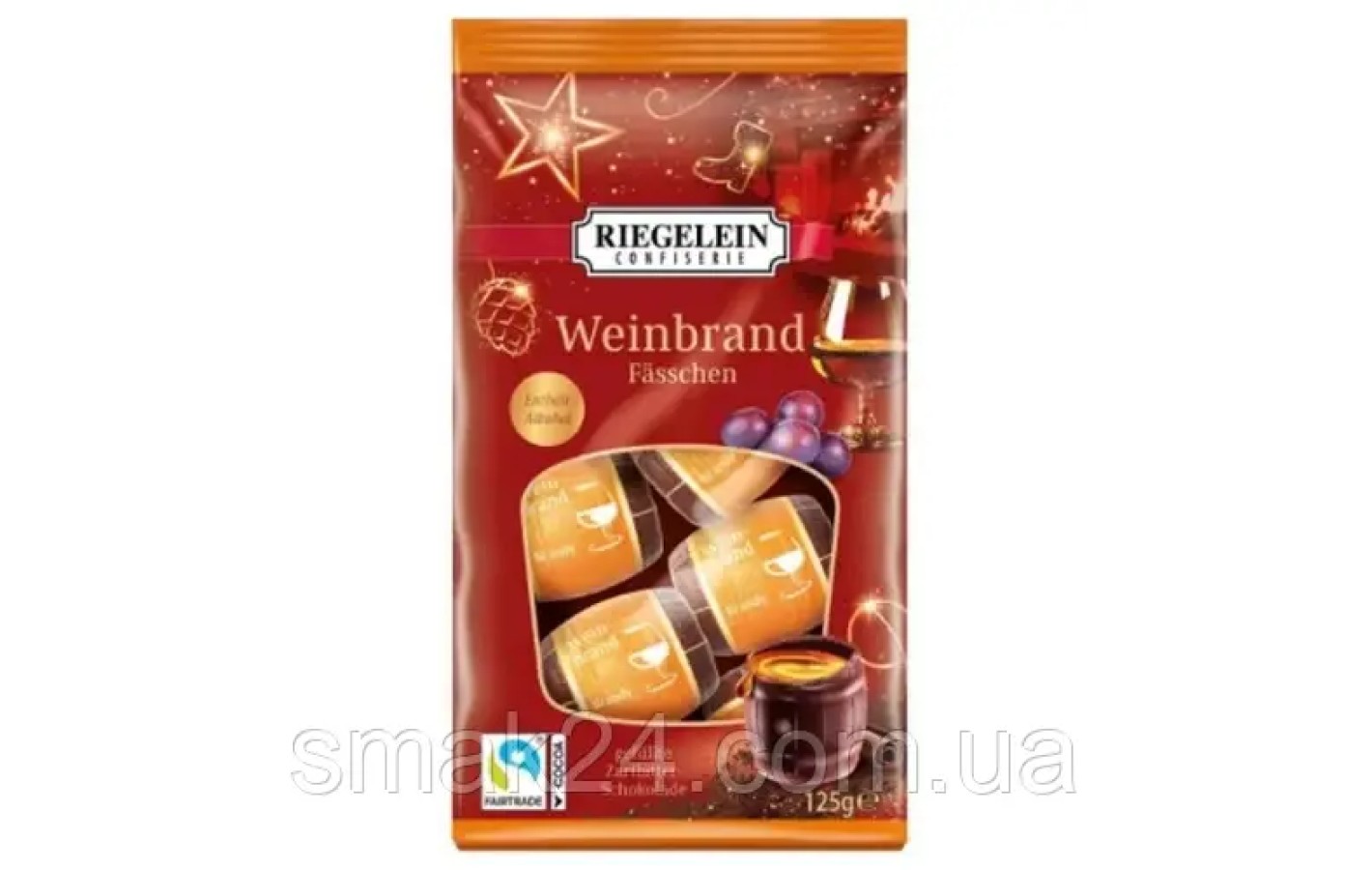 Шоколадные бочонки с Бренди Riegelein Weinbrand Fässchen 125г Германия