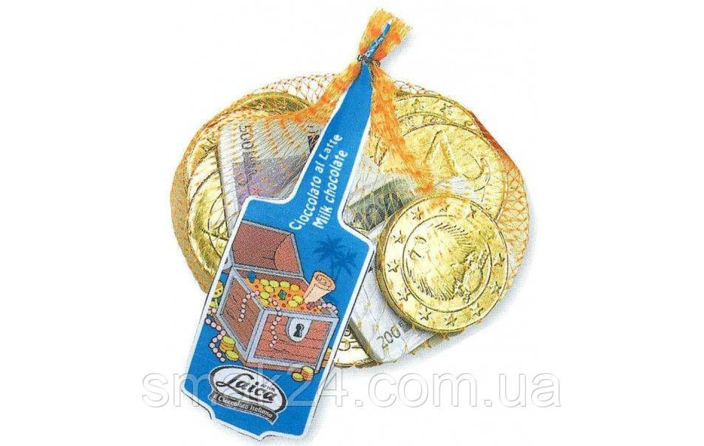 Шоколад молочный Euro Монеты Laica  Италия 100г