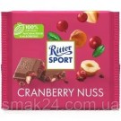 Шоколад молочный с клюквой и орехами Ritter Sport Cranberry Nuss 100г Германия