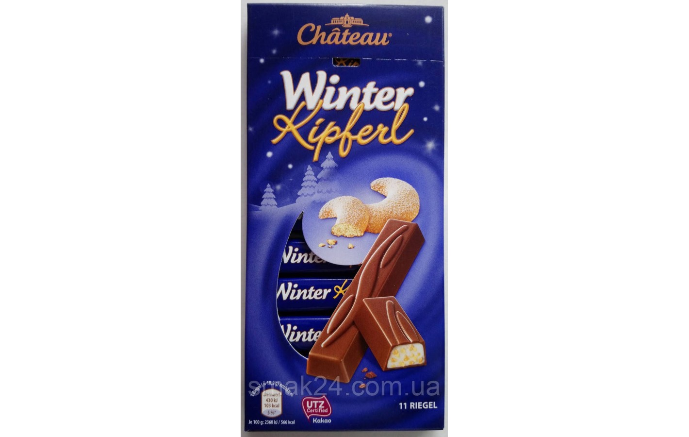 Шоколад з мигдалем Choceur Winter Mandel (11шт батонч.) Німеччина 200г