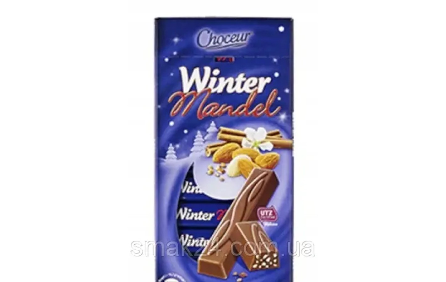 Шоколад з мигдалем Choceur Winter Mandel (11шт батонч.) Німеччина 200г