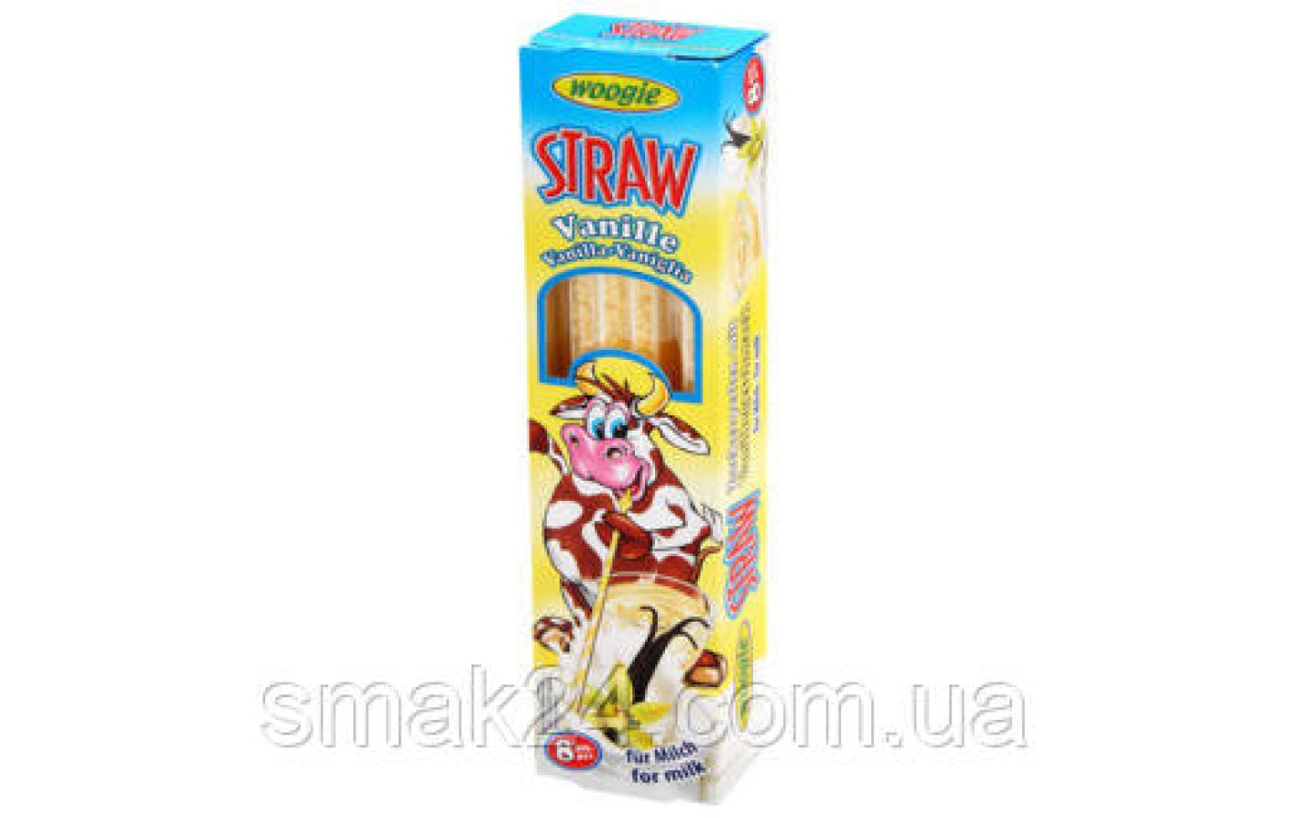 Трубочки для молока Ваніль Woogie Straws with Vanille flavour (8 шт.x4г) 32 г Австрія