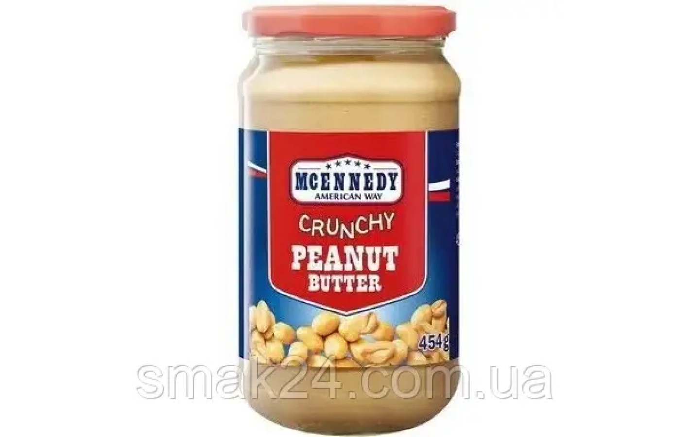 Арахісова паста зі шматочками арахісу Mcennedy Crunchy Peanut 454г