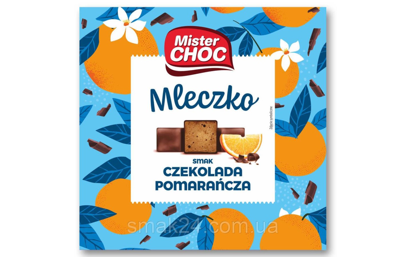 Конфеты Птичье молоко с Шоколадно-Апельсиновым вкусом MISTER CHOC Mleczko czekolada pomarancza 380г Германия