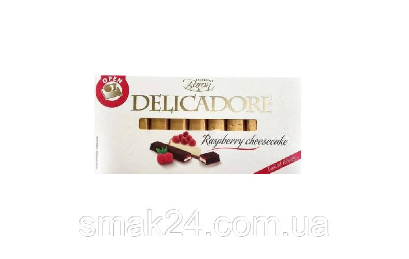 Шоколад молочний Delikador (Делікадор) малиновий чизкейк Baron Польща 200 г