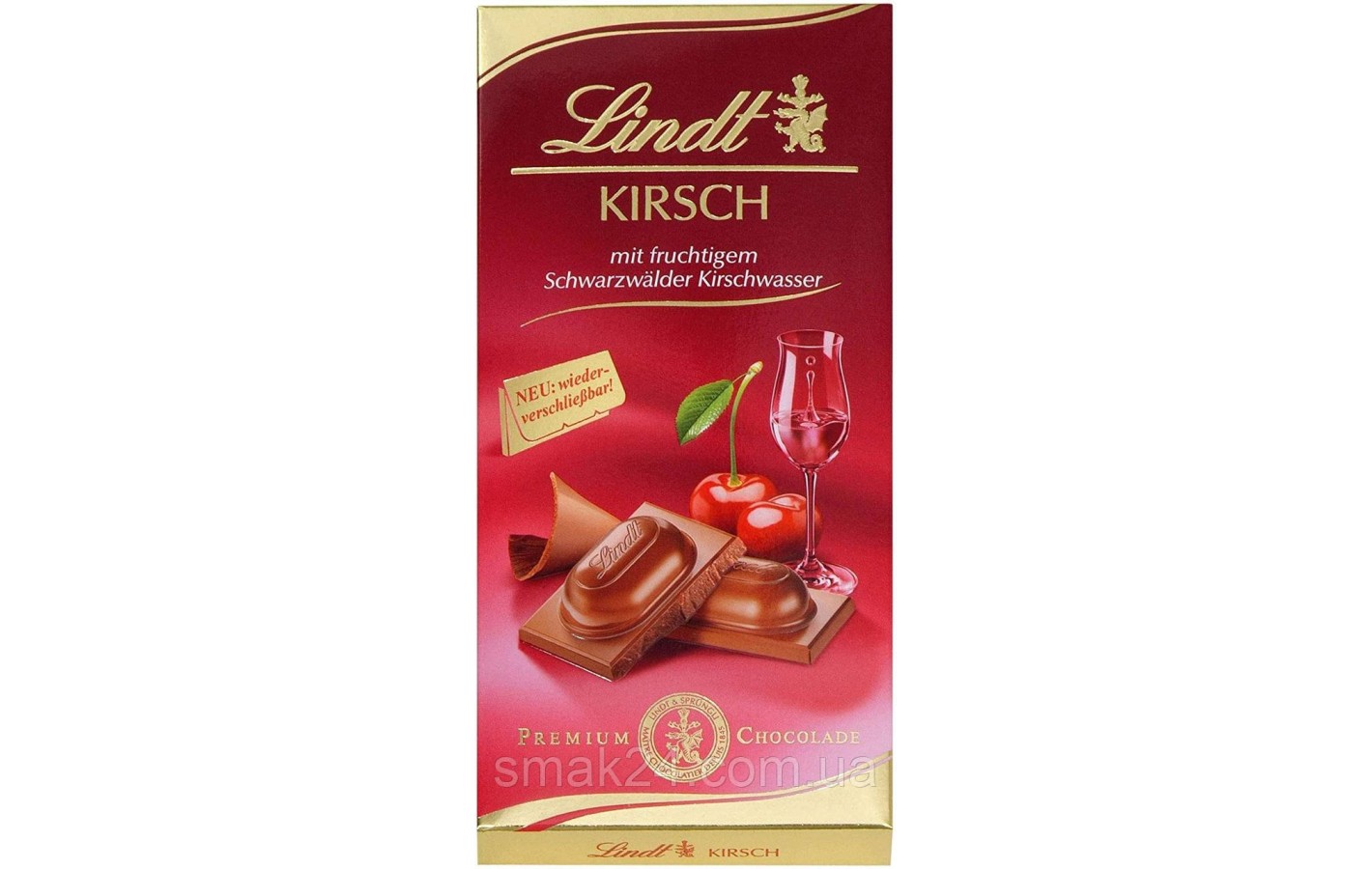 Шоколад молочний з Вишневим лікером Lindt Kirsch Liquor 100г Німеччина