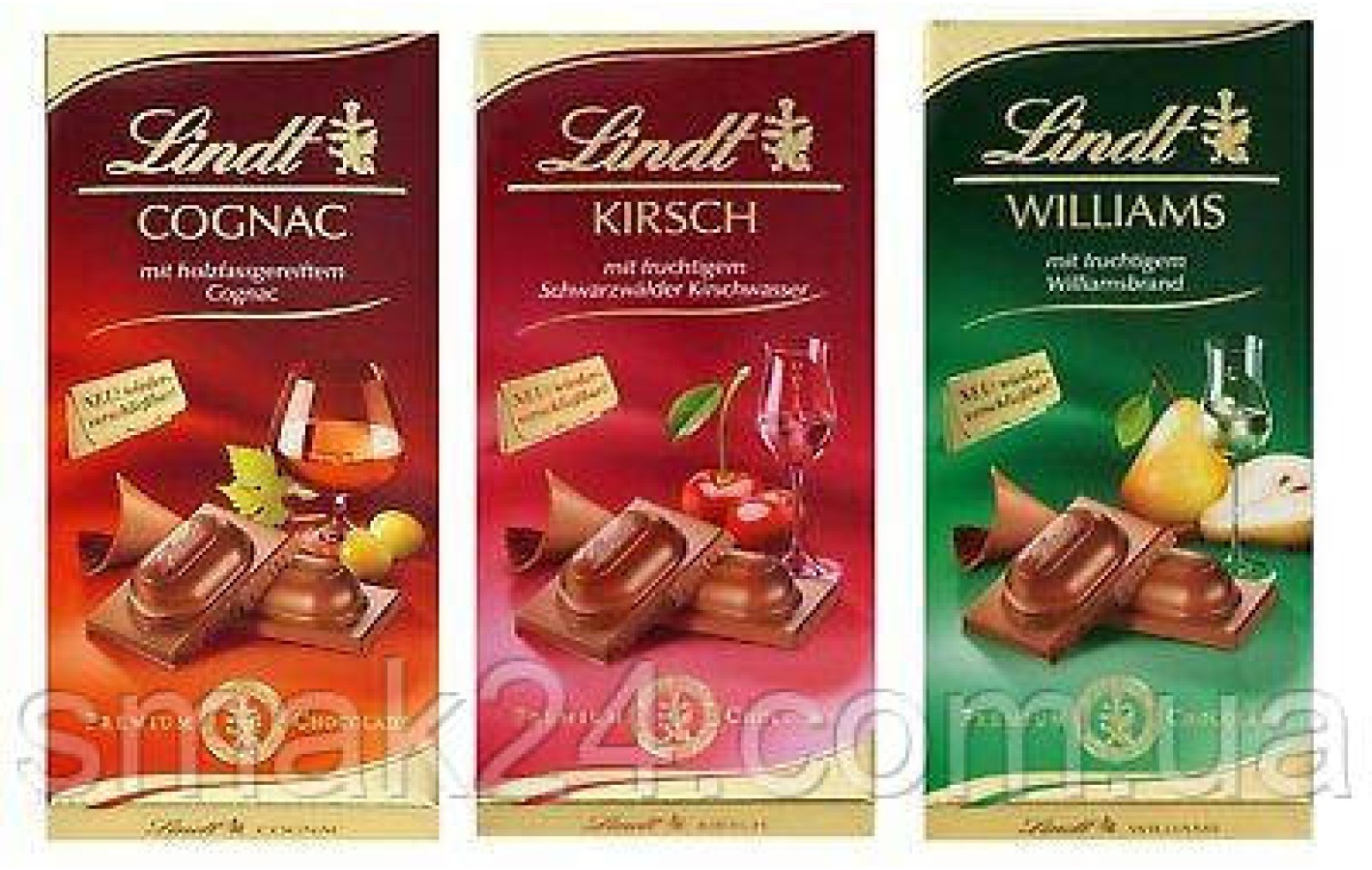 Шоколад молочний з Вишневим лікером Lindt Kirsch Liquor 100г Німеччина