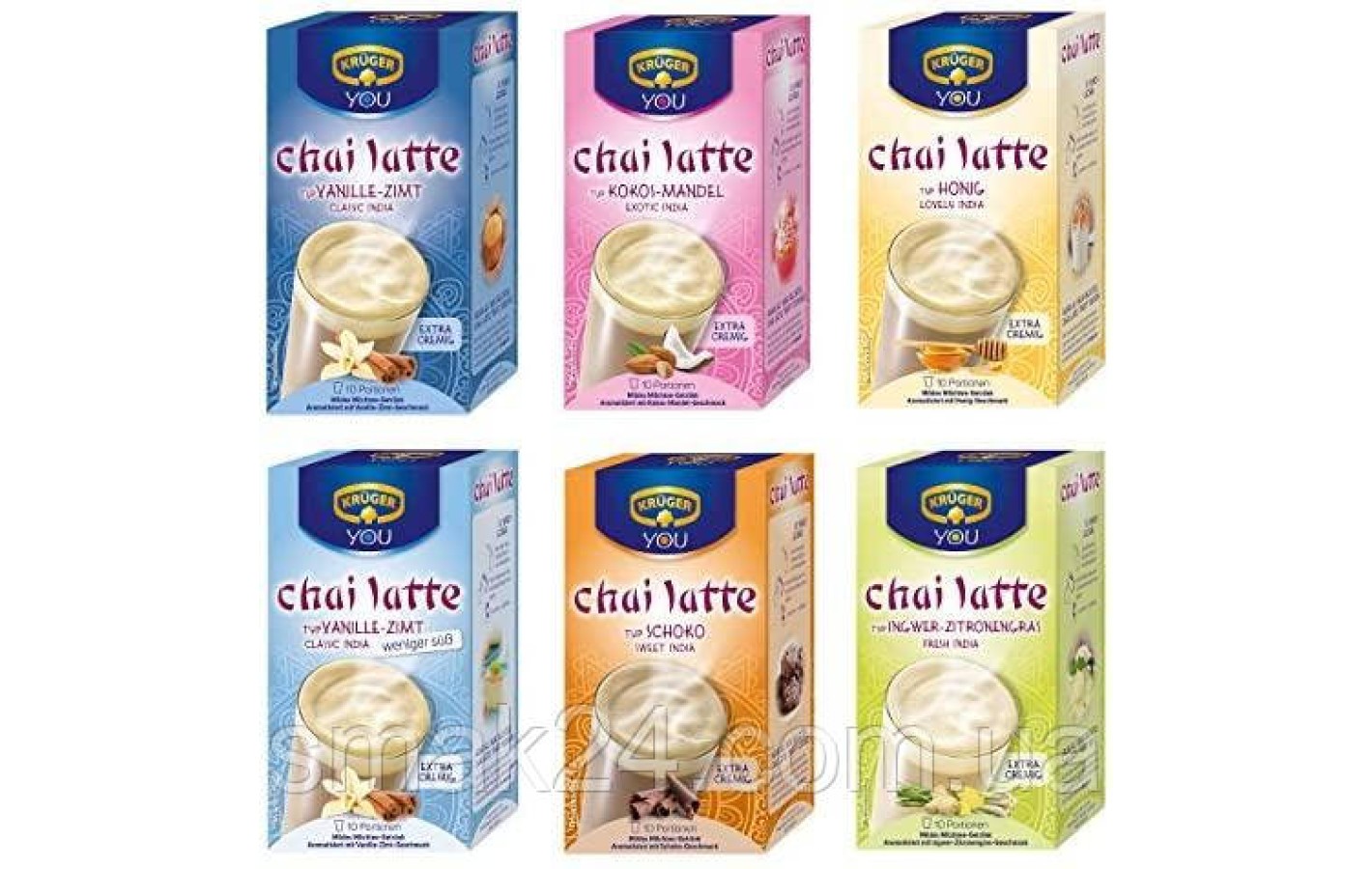 Молочный чай Kruger Chai Latte Ingwer Zitronen (10штх25г)  250г Германия