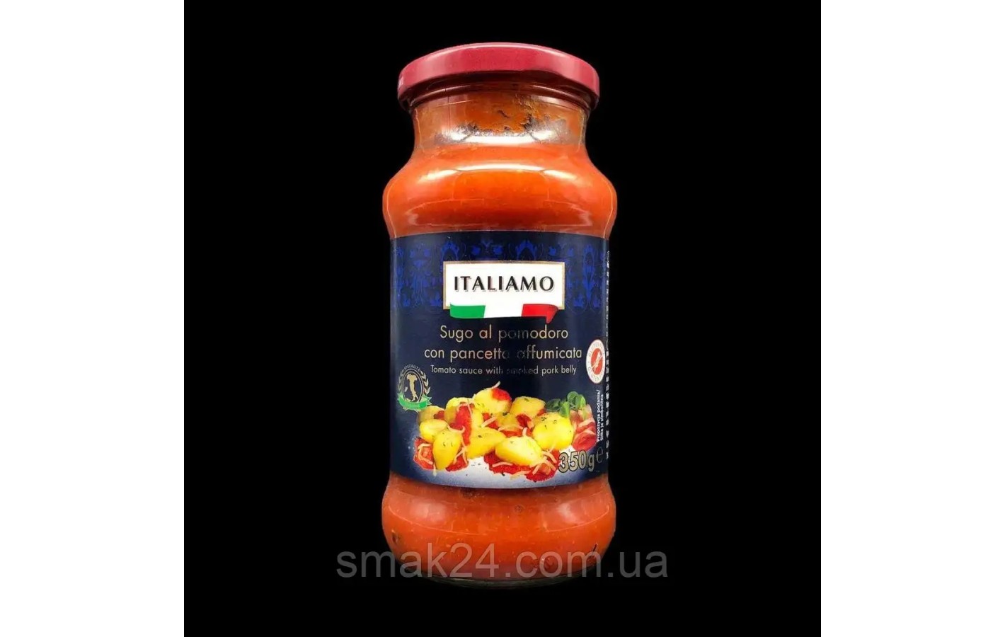 Соус с томатами и копченым беконом  Italiamo Sugo al pomodoro con pancetta  350г Италия