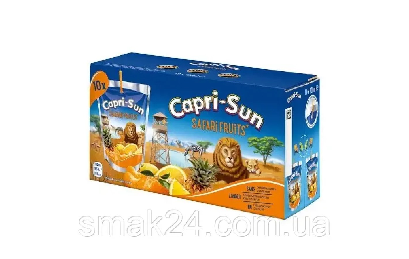 Сік лимона, мандарина, ананаса і апельсина Capri-Sun Safari Fruits 200 мл Німеччина