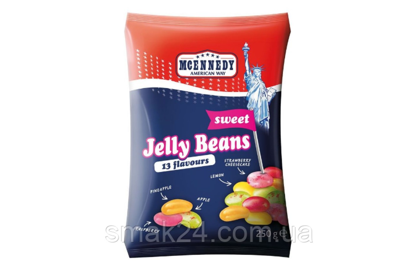 Желейные бобы (конфеты) Mcennedy Jelly Beans 15вкусов 250г Германия