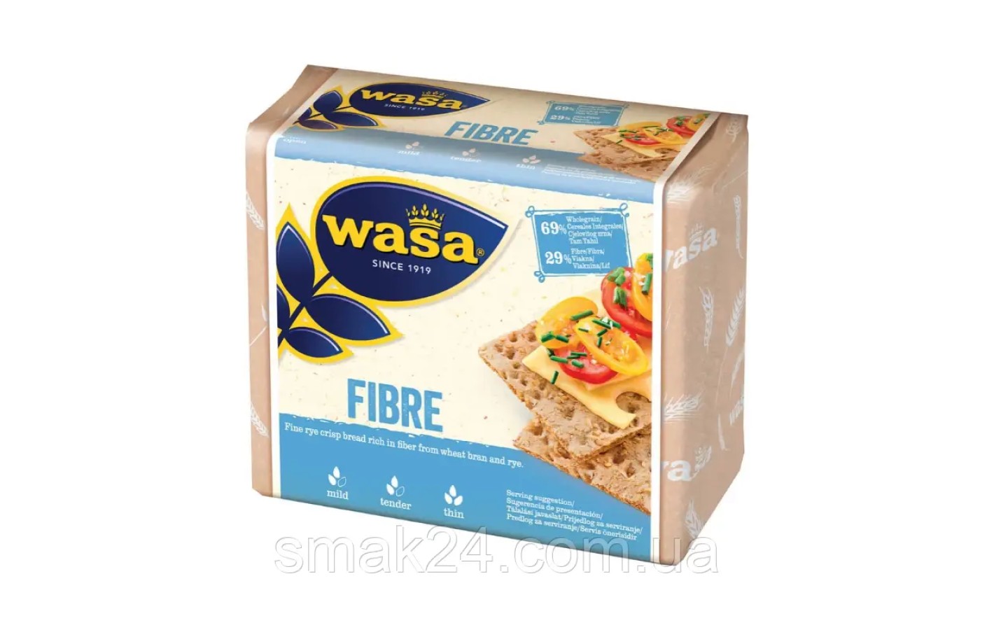 Хлібці з високим вмістом клітковини Wasa FIBRE 230 г Німеччина