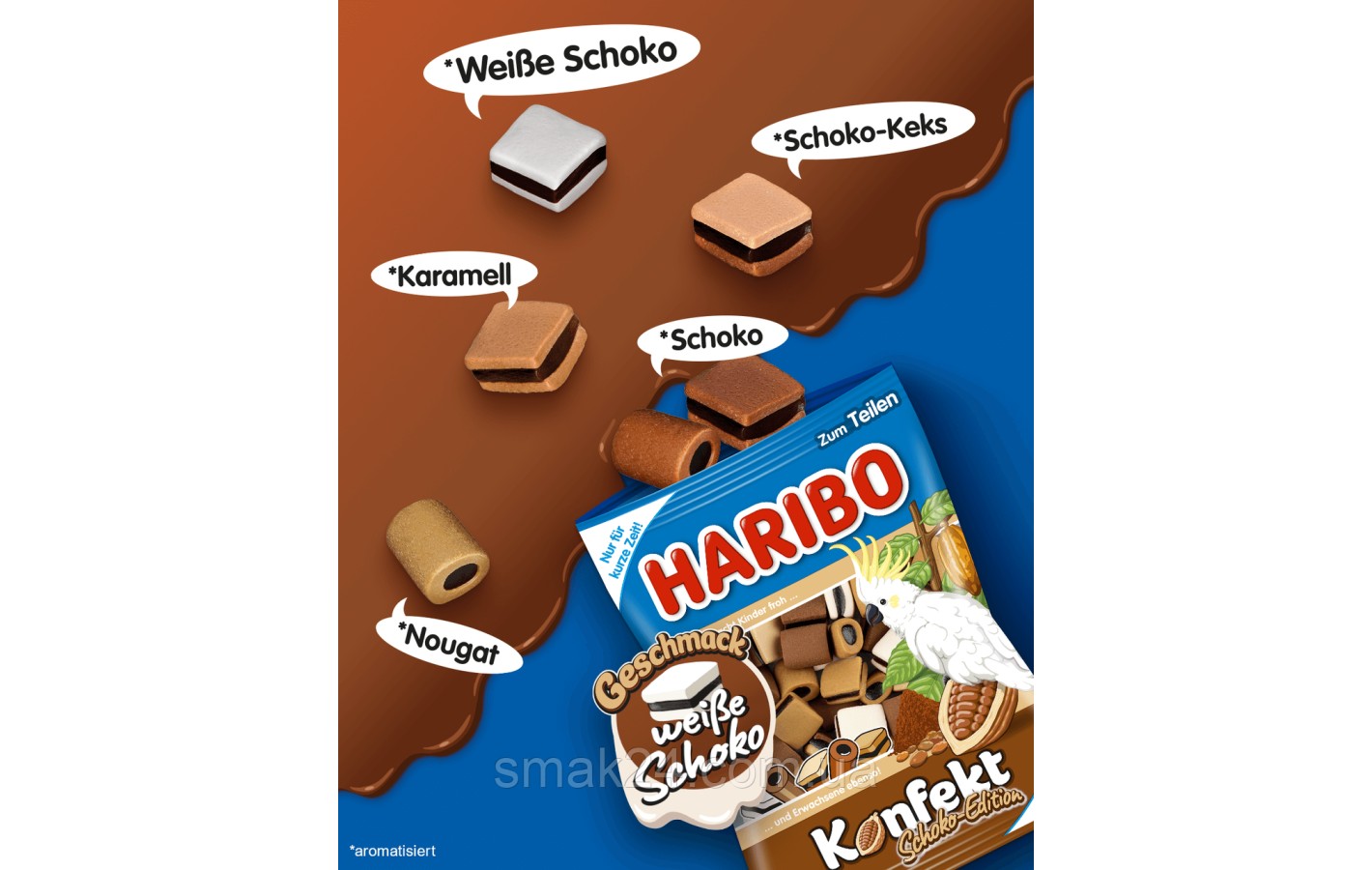 Желейні цукерки з лакрицею Haribo Konfekt Schoko Edition Німеччина 200г