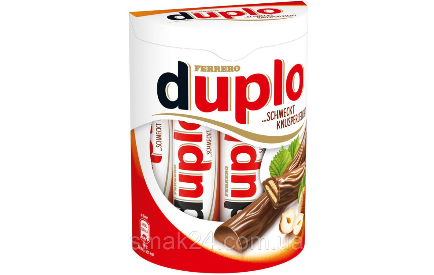 Шоколадный батончик с шоколадно - ореховой начинкой Ferrero Duplo  (10штx18.2г) 182г Германия