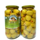 Оливки зелені Гігант фаршировані перцем Bravo Gordal Rellena de Pimiento 550 г/1000 г Іспанія