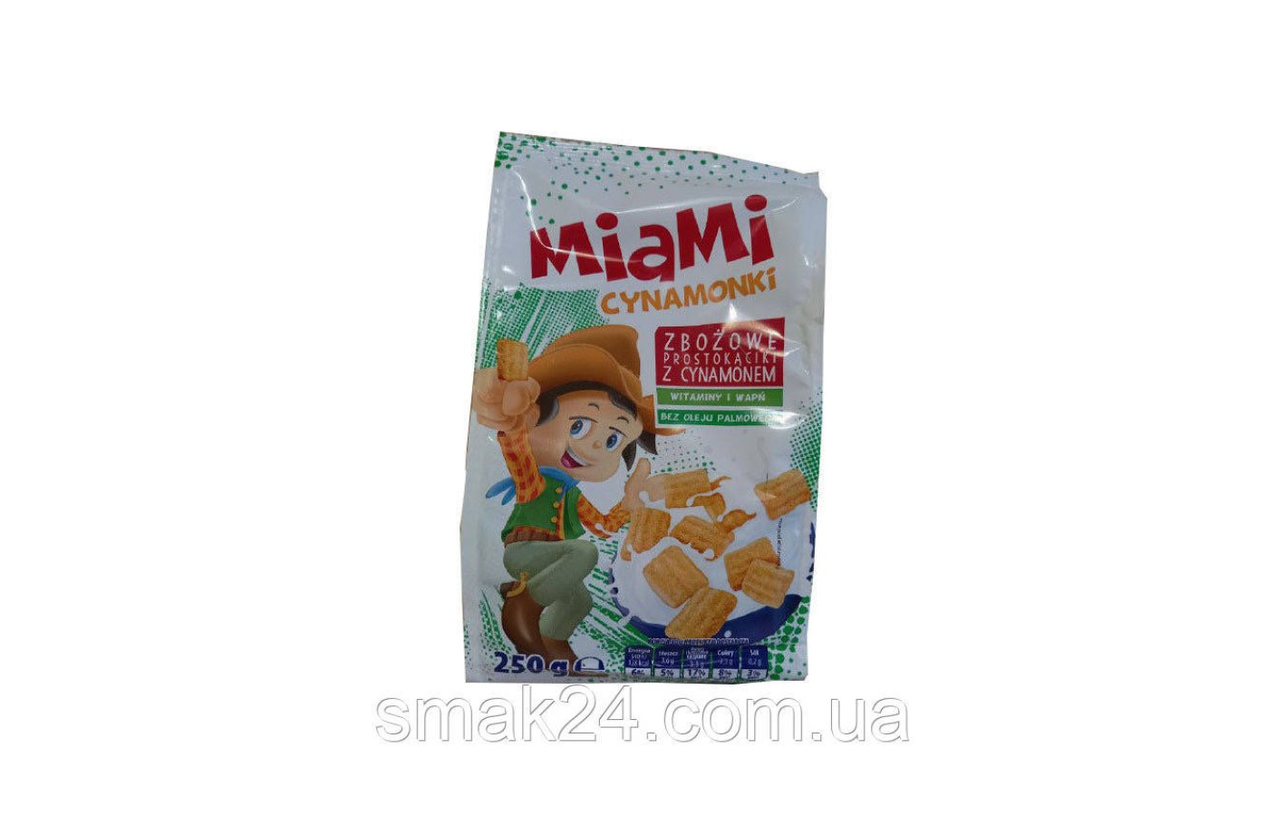 Сухий сніданок БЕЗ ПАЛЬМОВОГО МАСЛА Miami Cynamonki, 250 г Польща
