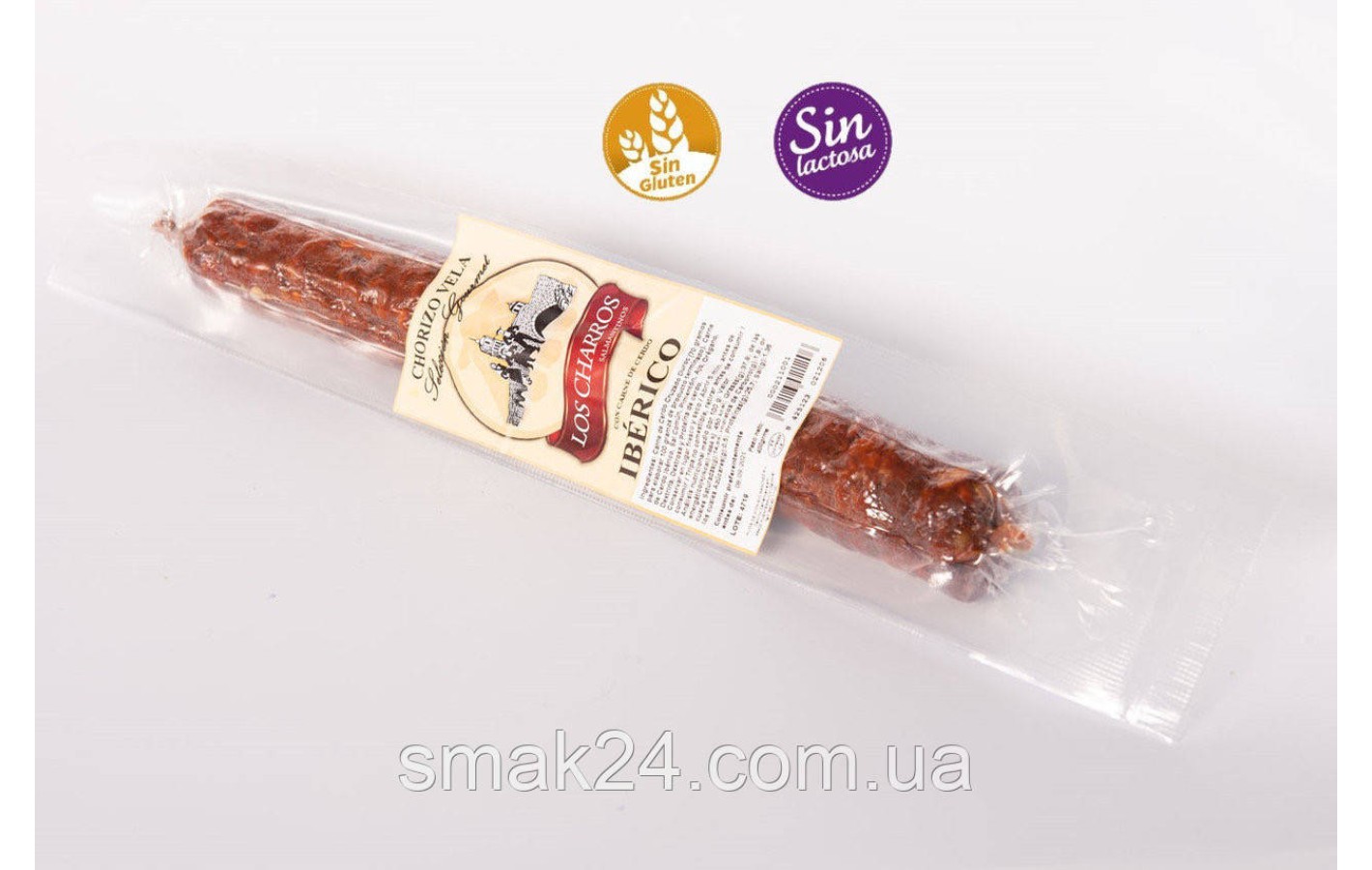 Колбаса Чоризо Без глютена и лактозы Los Charros, Chorizo Vela 400 г, Испания