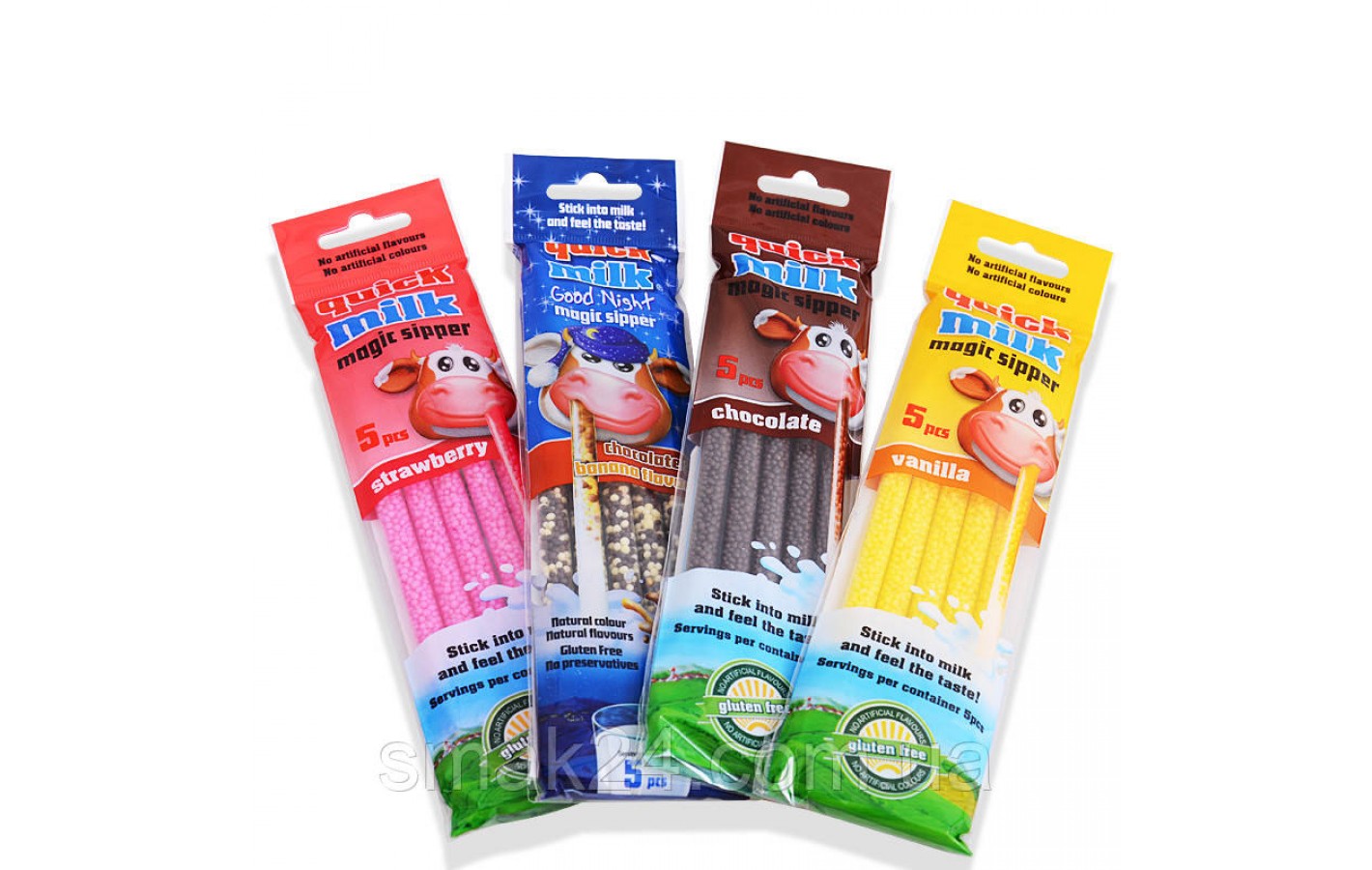 Трубочки для молока Фруктовая Quick Milk Fruity Cereal  Flavour (5x6г) 5шт.Польша
