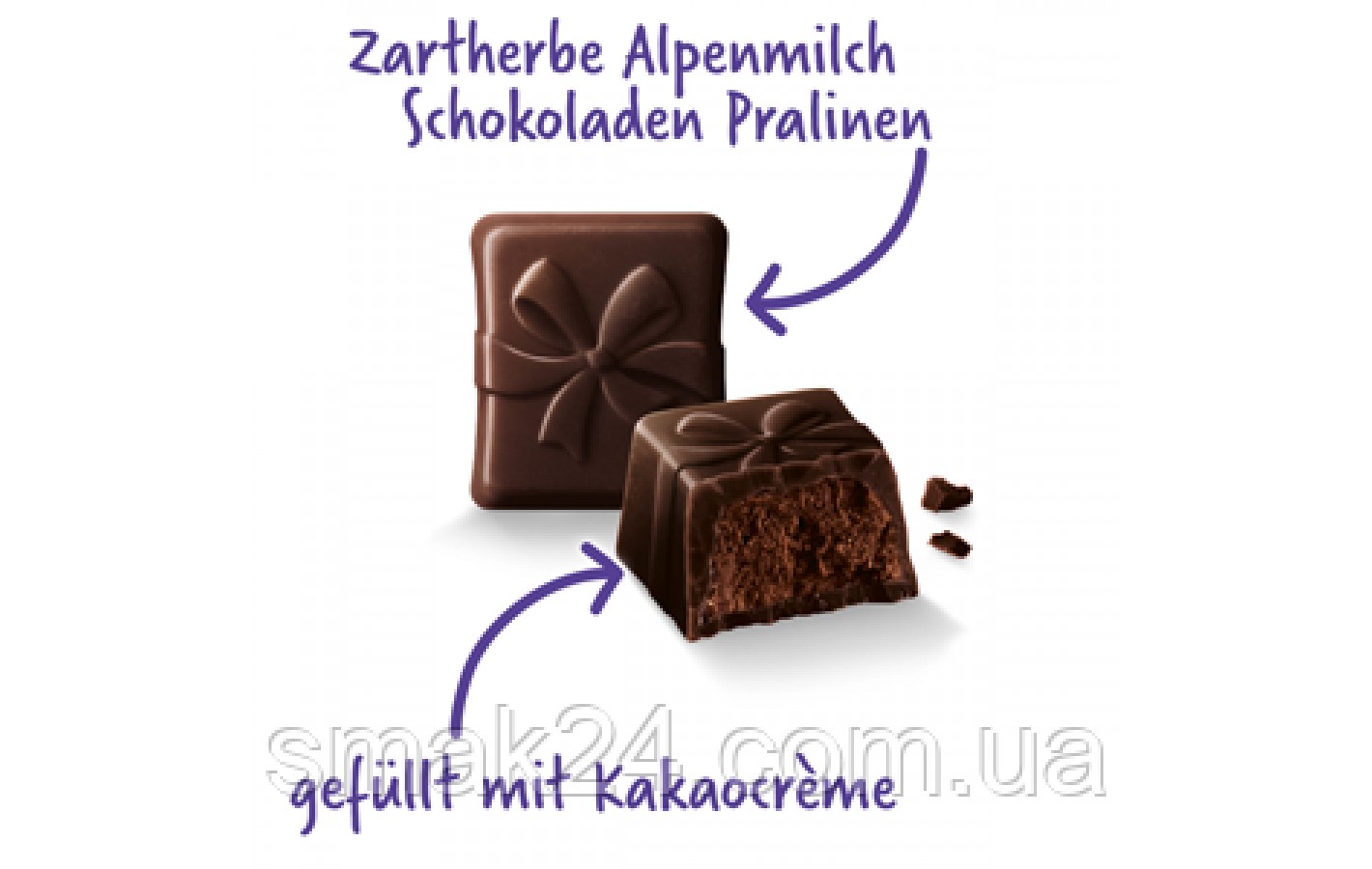 Шоколадні цукерки Праліне з шоколадним кремом Milka Pralines Subes Mitbringsel 110 г Швейцарія