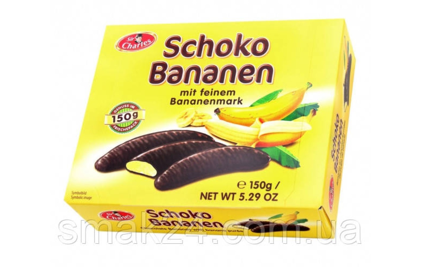 Цукерки шоколадні з банановою начинкою Sir Charles Schoko Bananen Австрія 150г