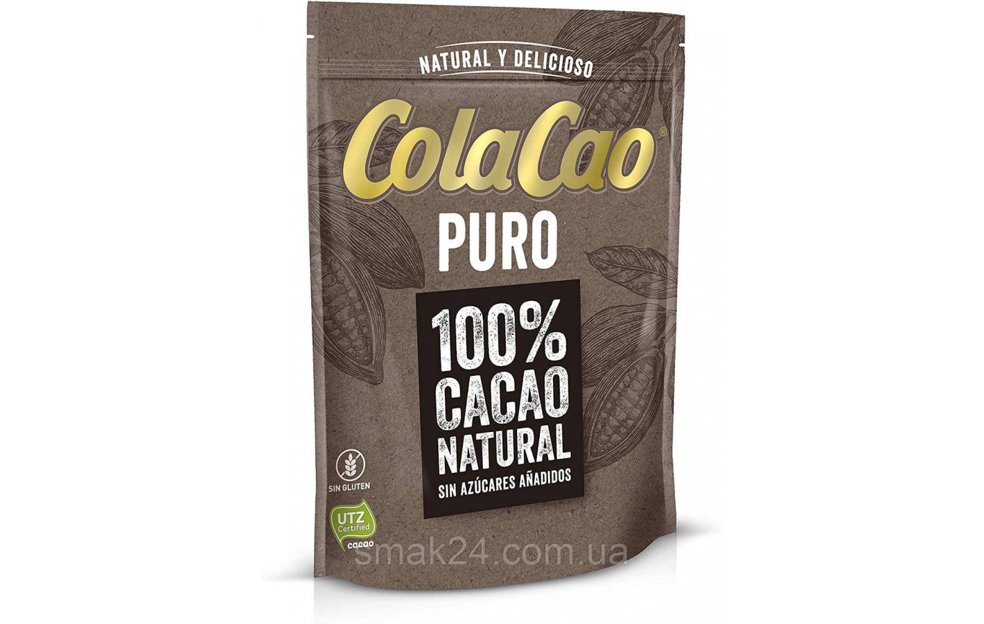 Какао натуральный 100% БЕЗ САХАРА и БЕЗ ГЛЮТЕНА Cola Cao Cacao Puro Испания 250г