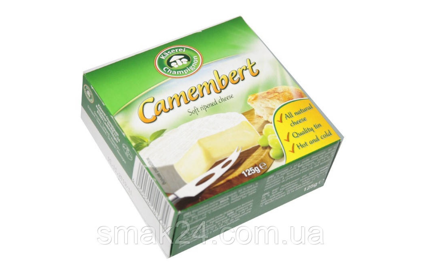 Сир камамбер із білою цвіллю натуральний Camembert Kaserei Champignon 125 г Німеччина