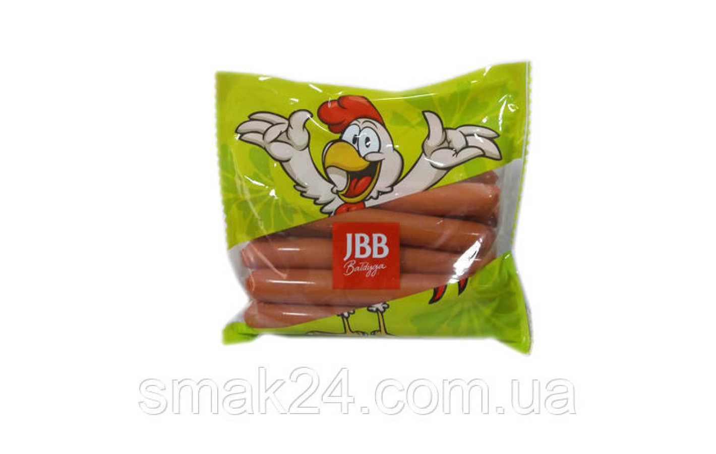 Сосиски курячі JBB parowki wedzone z kurchat 1 кг. Польща