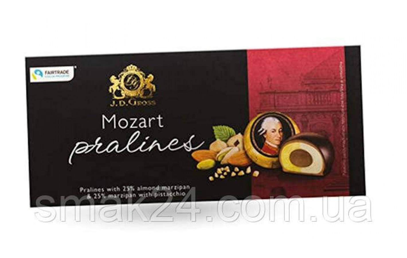 Конфеты марципановые с фисташкой J.D. GROSS MOZART  Германия 200 г