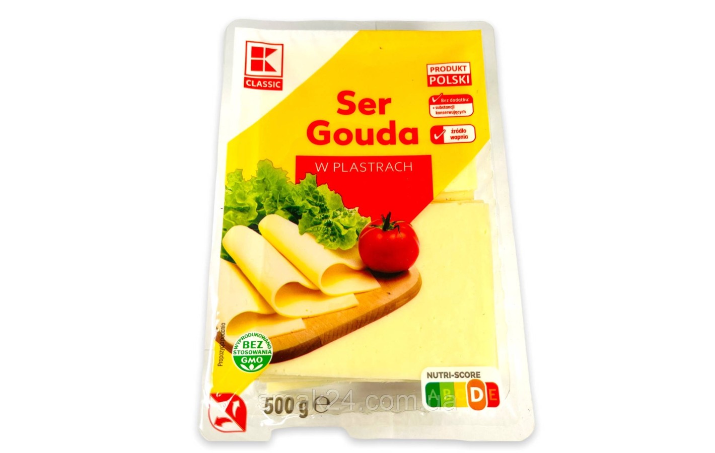Сыр слайсами Гауда без консервантов K-Classic  Gouda 500г Польша