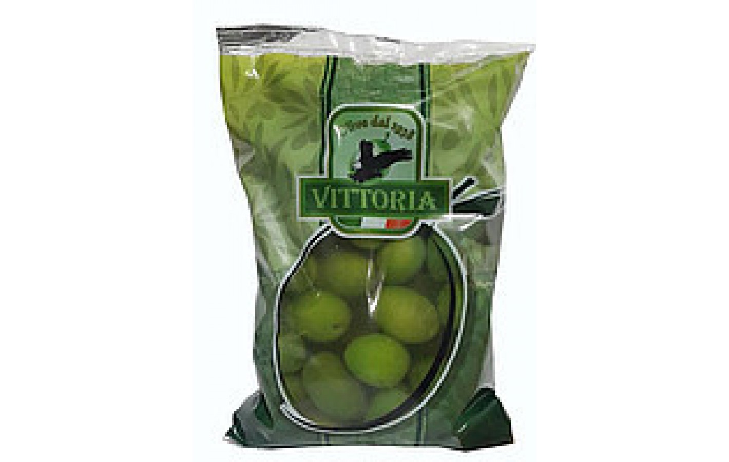 Оливки зеленые крупные Vittoria  Olive Verdi Dolci Giganti Италия 450/250 г