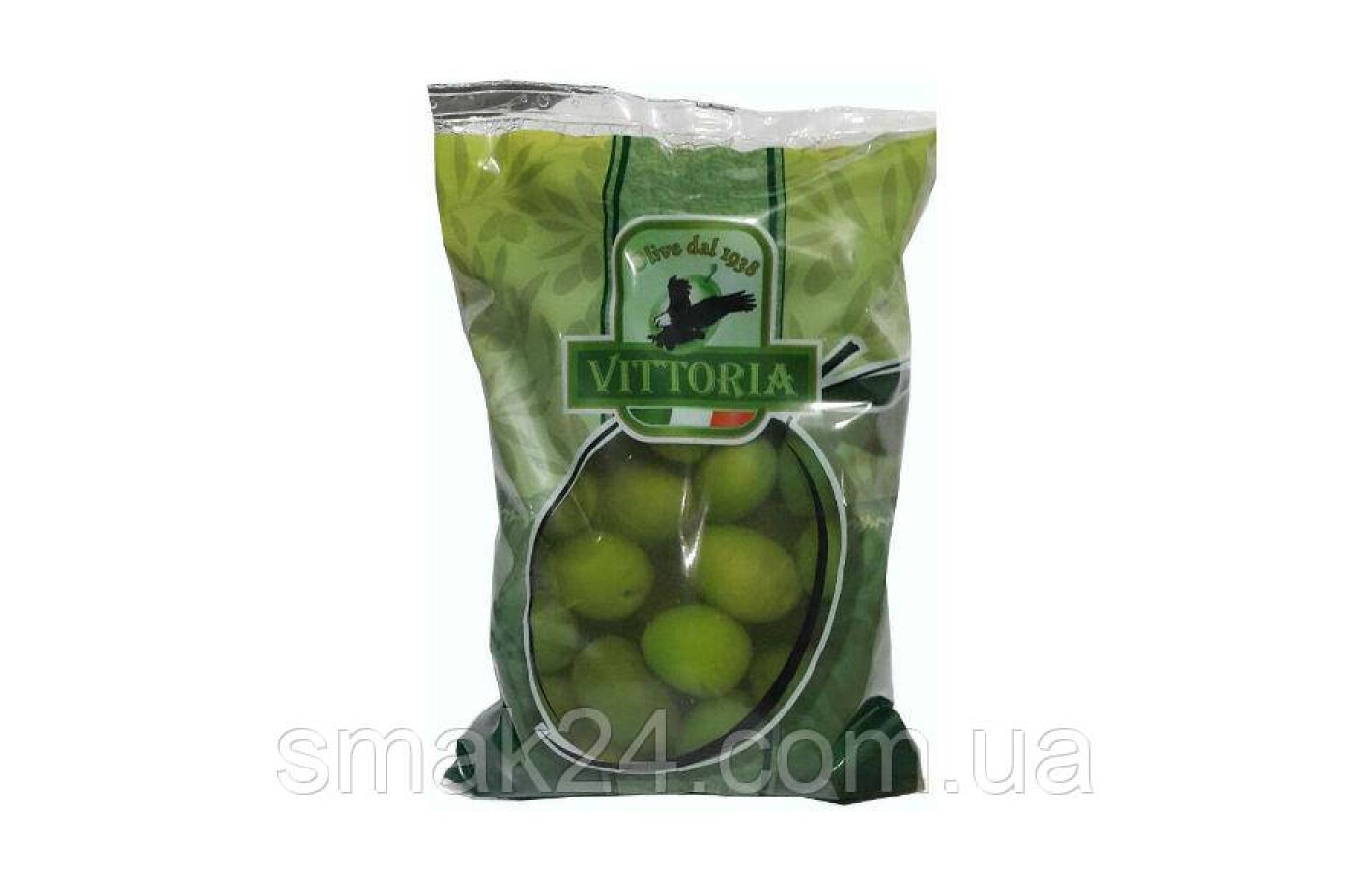 Оливки зеленые крупные Vittoria  Olive Verdi Dolci Giganti Италия 450/250 г