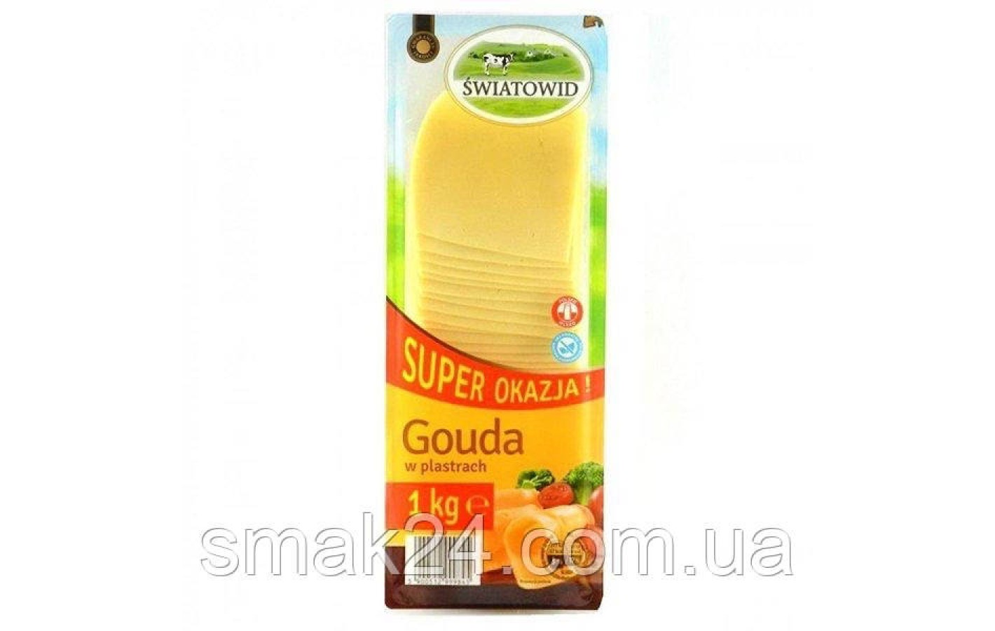 Сир у слайсах Gouda MLEKPOL без консервантів 1 кг Польща