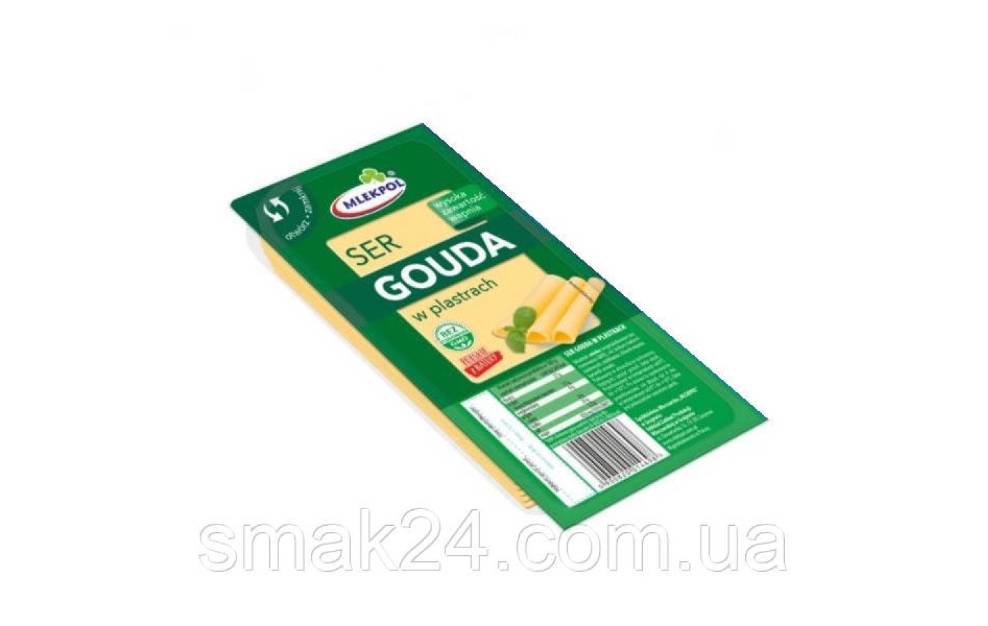 Сир у слайсах Gouda MLEKPOL без консервантів 1 кг Польща