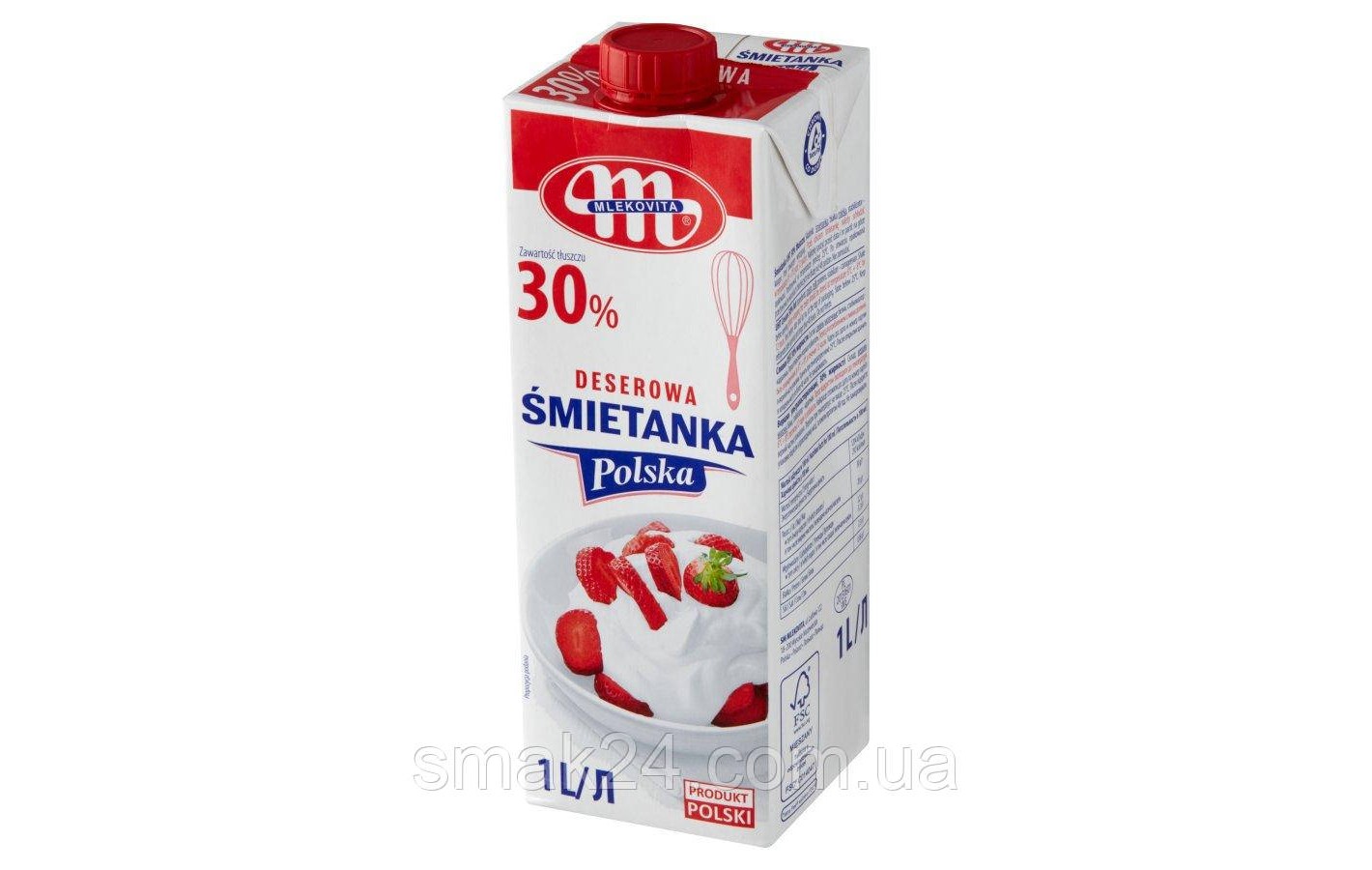 Вершки (Десертний крем) 30% Mlekovita Deserowa smietanka 1 л Польща