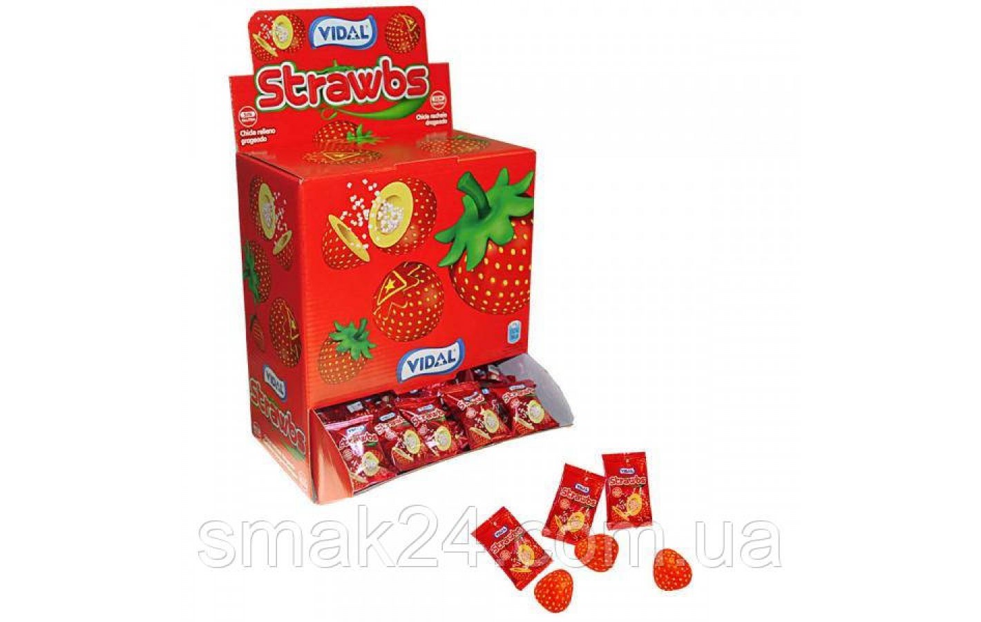 Жевательные резинки БЕЗ ГЛЮТЕНА  Vidal Strawbs 5 г Испания