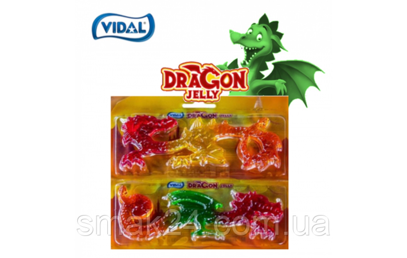 Желейні цукерки без глютену Dragon (Змія 1м) Vidal Іспанія 66 г